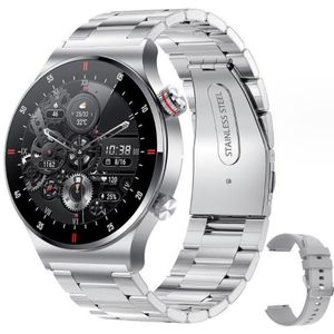 1.28inch Qw33 Smartwatch Bt Call Fitness Tracker Round Screen Smart Watch With Stainless Steel Band For Men And Women
