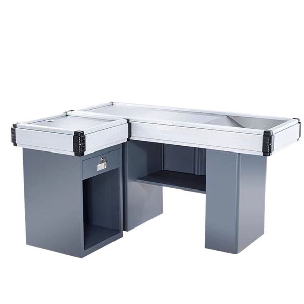 Hot Selling Steel Cashier Table Checkout Counter Supermarket Counter Desk Cashier Stand
