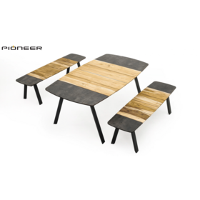 Professional Supplier Heavy Duty Outside Backyard Dining Furniture Set For Restaurant Garden