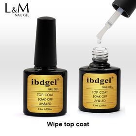 Professional Wholesale Nail Gel Polish Nail Art NoWipe UV Gel Top Coat Base CoatPopular