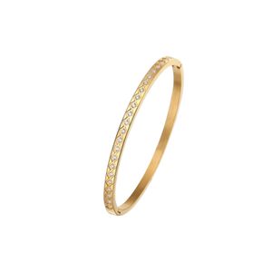 Jewelry Simple Triangle Of Stone Bangle 14k Gold Plated Bangle Fashion Jewelry Bangles