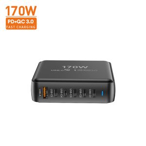 VINA GaN 170W PD3.1 140W 100W 48 Port Type C Fast USB Travel Adapter QC Wall Charger With US/UK/EU/AU/KR Plugs for Phone Tablets