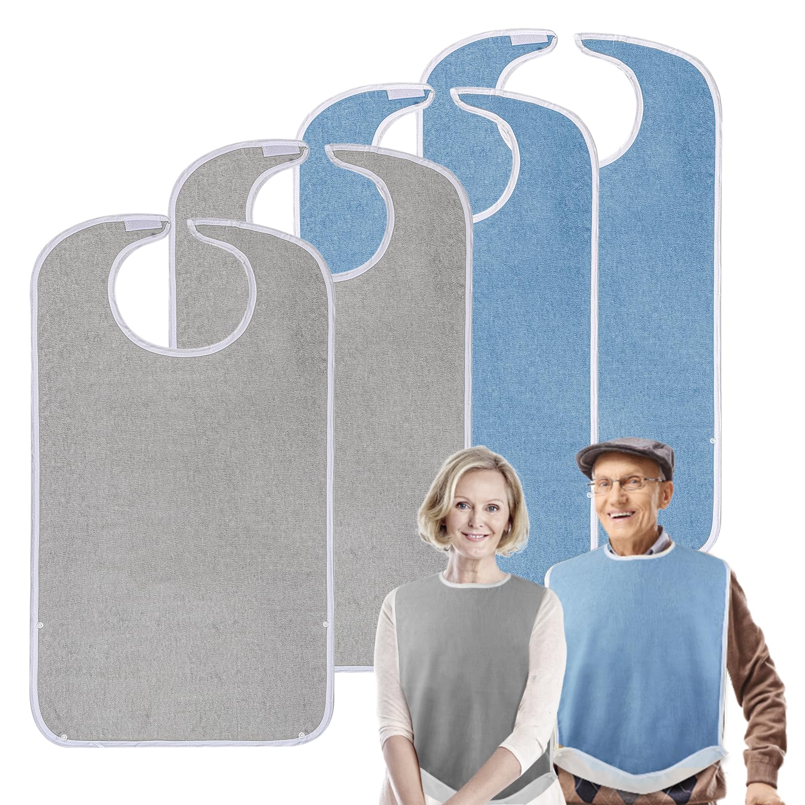 YK Waterproof Stain Resistant Washable Sustainable Patient Apron Adult Dining Bibs