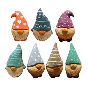 Hot Sale 2024 Wood Carving Seven Dwarfs Christmas Decorations luxury In Super Cute Wooden Christmas  Home  Decorations