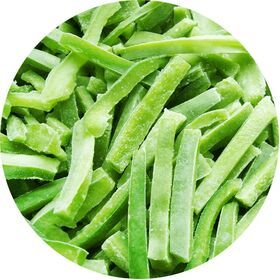 New Crop Frozen Green Bell Pepper Strips IQF Chinese Vegetables Cheap Price BRC Certified Export to Japan Korea Singapore