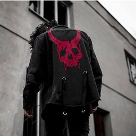 Mens washed Designers Clothing 2022 Men's Hip Hop Denim Jacket Large Men's Long Sleeve Coat Jacket