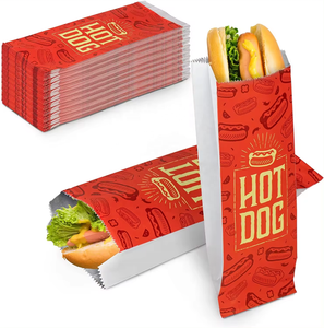 Food Wrappers Aluminum Foil Grease Resistant Paper hamburger Hot Dog bag for Snack Bars Food Stands Food Trucks