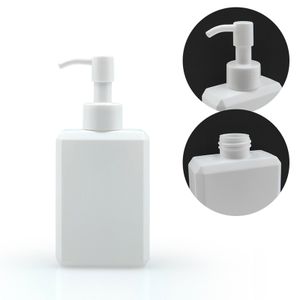 Customizable Color Logo Cosmetic Packaging Matte Square Pump Cap Shampoo Lotion Plastic Bottle Scrub Bottle Wholesale