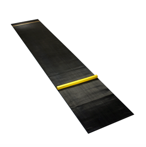 Longfield Darts High Quality Heavy Duty Pro Rubber Darts Mat with Oche Black with Yellow Oche Darts Accessories Board Games