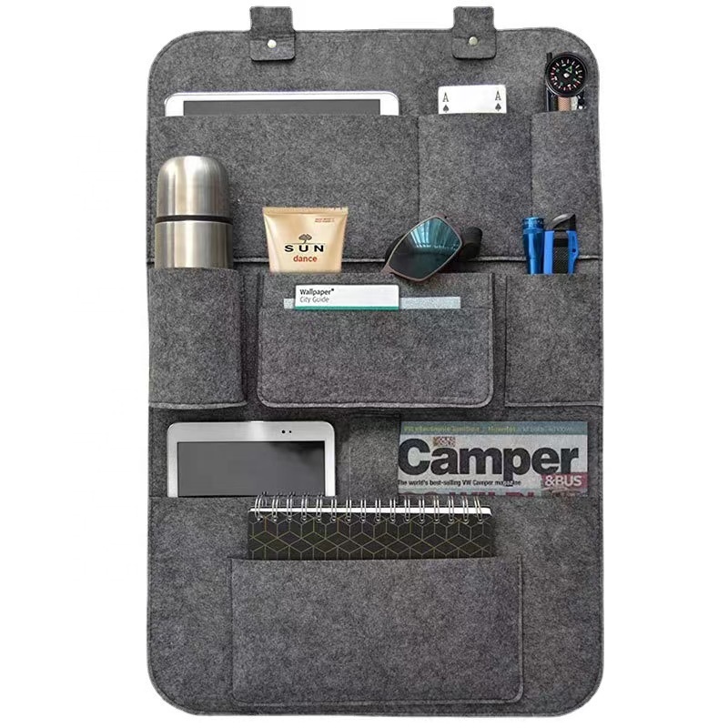 New Style Car Seat Storage Bag Seat Back Suspension Storage Bag Car Supplies Felt Storage Bag Rear Seat Anti Kick