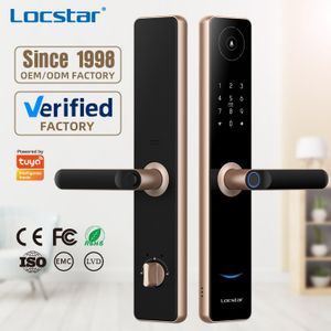 Locstar New Arrival Fingerprint Digital Wifi Smart Lock Mortise 6068 Waterproof App Eletronic 40mm Smart Door Lock