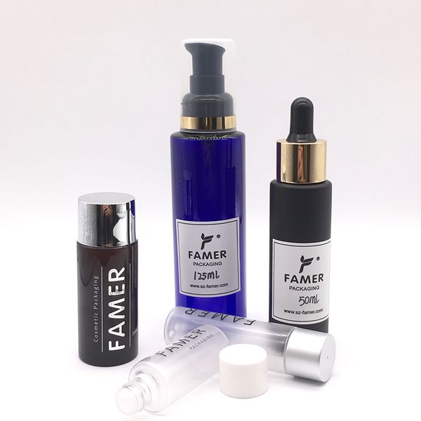 20ml 30ml 50ml plastic bottle manufacturers cosmetic Label silk printing mini hair serum dropper lotion essential oil bottle