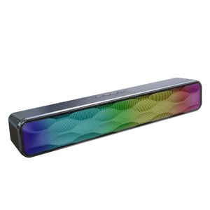 customize logo colorful strip  ABS RGB  Bluetooth Sound Master Speaker for stereo TV TV computer