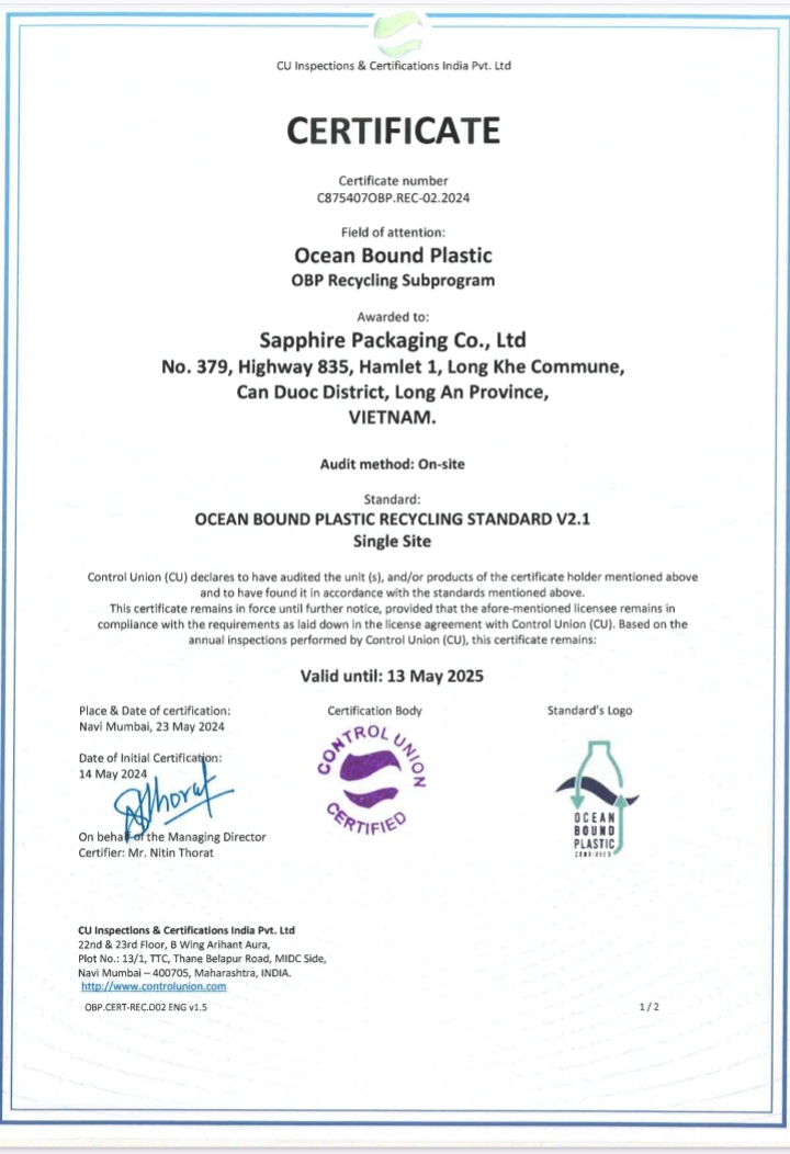 SAPPHIRE PACKAGING CO., LTD PP Woven Shopping Bags