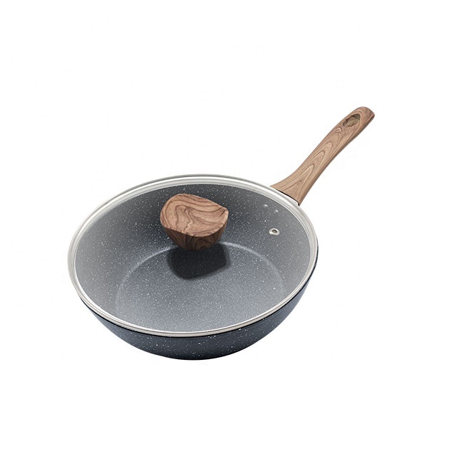 Jinhua Synmore Machinery Factory Wholesale non stick aluminum deep fry pan non-stick skillet frying pan