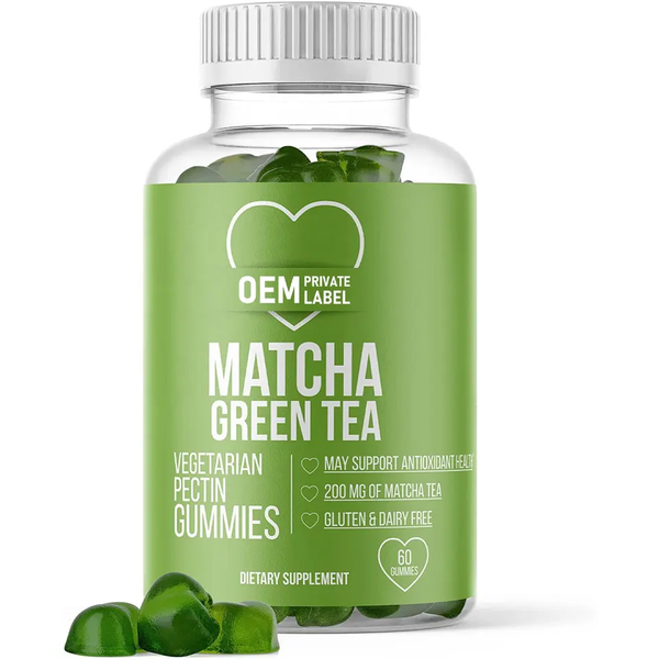 Biocaro Matcha Green Tea Gummies Vitamins Premium Grade Matcha Gummy Chews Candy Supplements