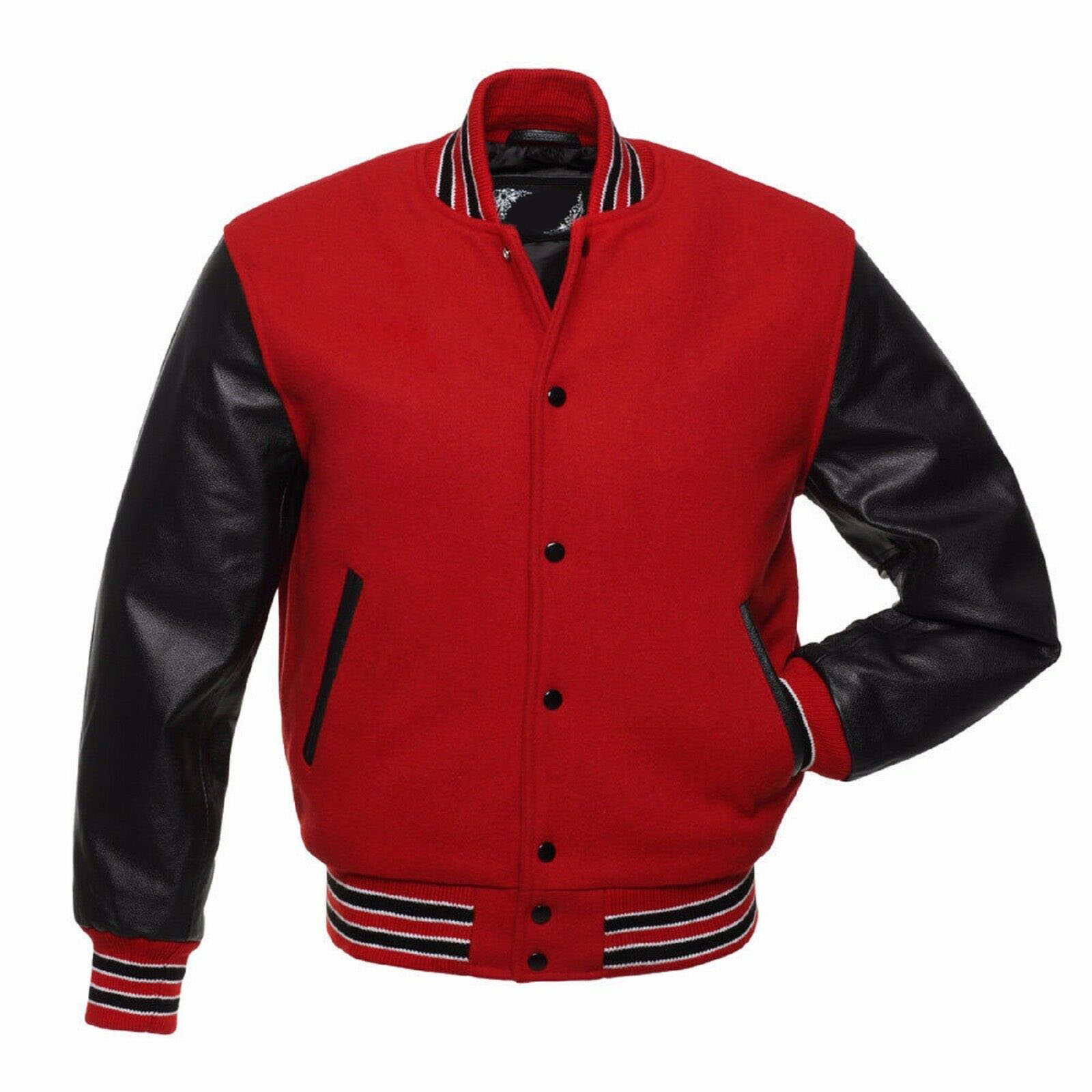 JENSIN SPORTS WEAR High Quality Letterman Varsity Genuine Leather Sleeve and Wool jacket Breathable Plus Size Men's Jackets from Pakistan