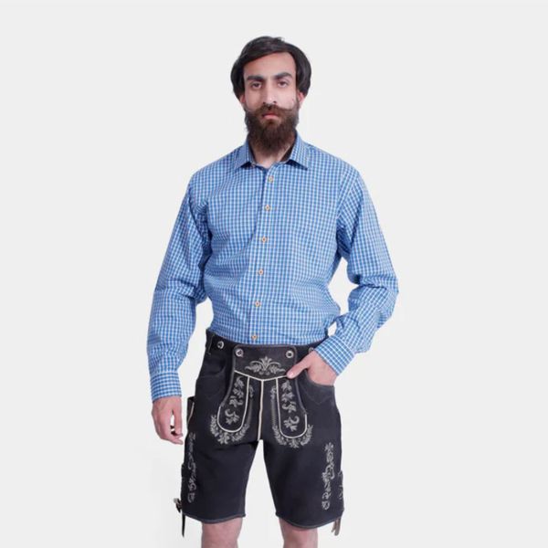 Customizable Bavarian Leather Shorts High-Quality Lederhosen with Embroidery for Oktoberfest, Weddings, and Festive Events