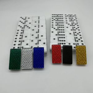 OEM Engraved acrylic Mini dominos set for Kids Small Replacement Draught Pieces for Our Standard Travel Game