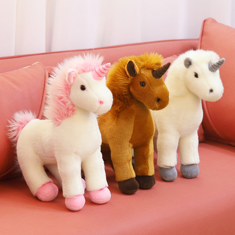 Hangzhou Lisheng Home Technology Co., Ltd Hot Sale Plush Horse Toy Stuffed Animal Children Gift Plush Horse Toy Unicorn doll Mini Plush Horse Doll Simulation Animal Doll