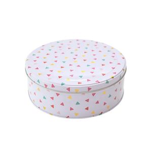 Customized Wholesale High Quality Food Grade Tinplate Round Cookie Tin Boxes With Lid Metal Boxes for Cookies