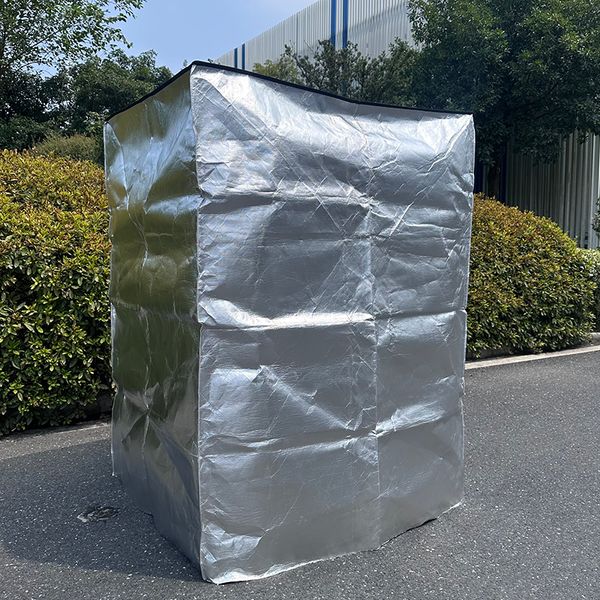 Factory direct sales portable aluminum foil insulation pallet top cover waterproof reusable thermal foam/bubble pallet cover