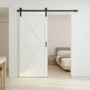 Low Price Knocked Down K Style Design Interior MDF Wooden Sliding Barn Doors Panels