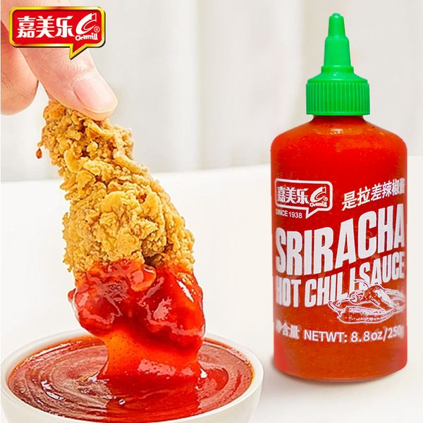 Camill Wholesale 250g Sriracha Chilli Sauce Fried Chicken Dipping Chinese Food Paste Red Garlic Hot Spicy Sauce Bulk Chili Sauce