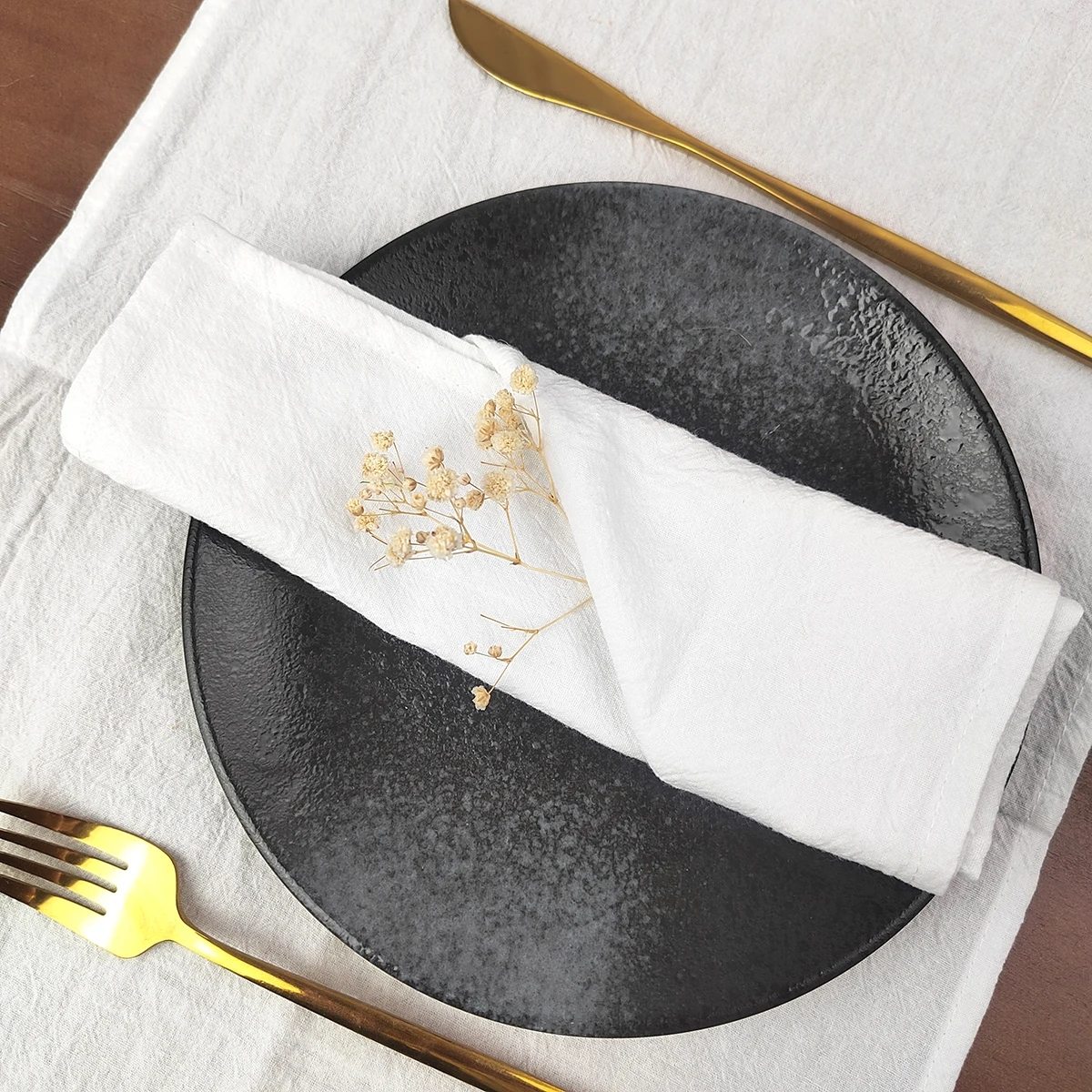 Taizhou Feisheng Textile Co., Ltd Custom Wedding Party Napkin Cloth Table Platemat Daily Decorations High Quality Cotton Color Soft Modern for Restaurant Dinner