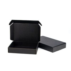 Custom Logo Printing Black Corrugated Shipping Small Cosmetic Boxes Cardboard Mailer Package Box