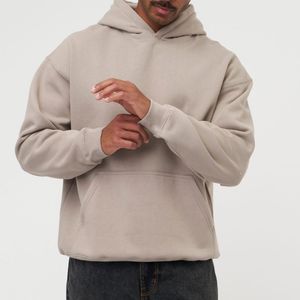 custom men's hoodies High quality 100% cotton heavy weight hoodie  streetwear oversized 400gsm hoodies for man