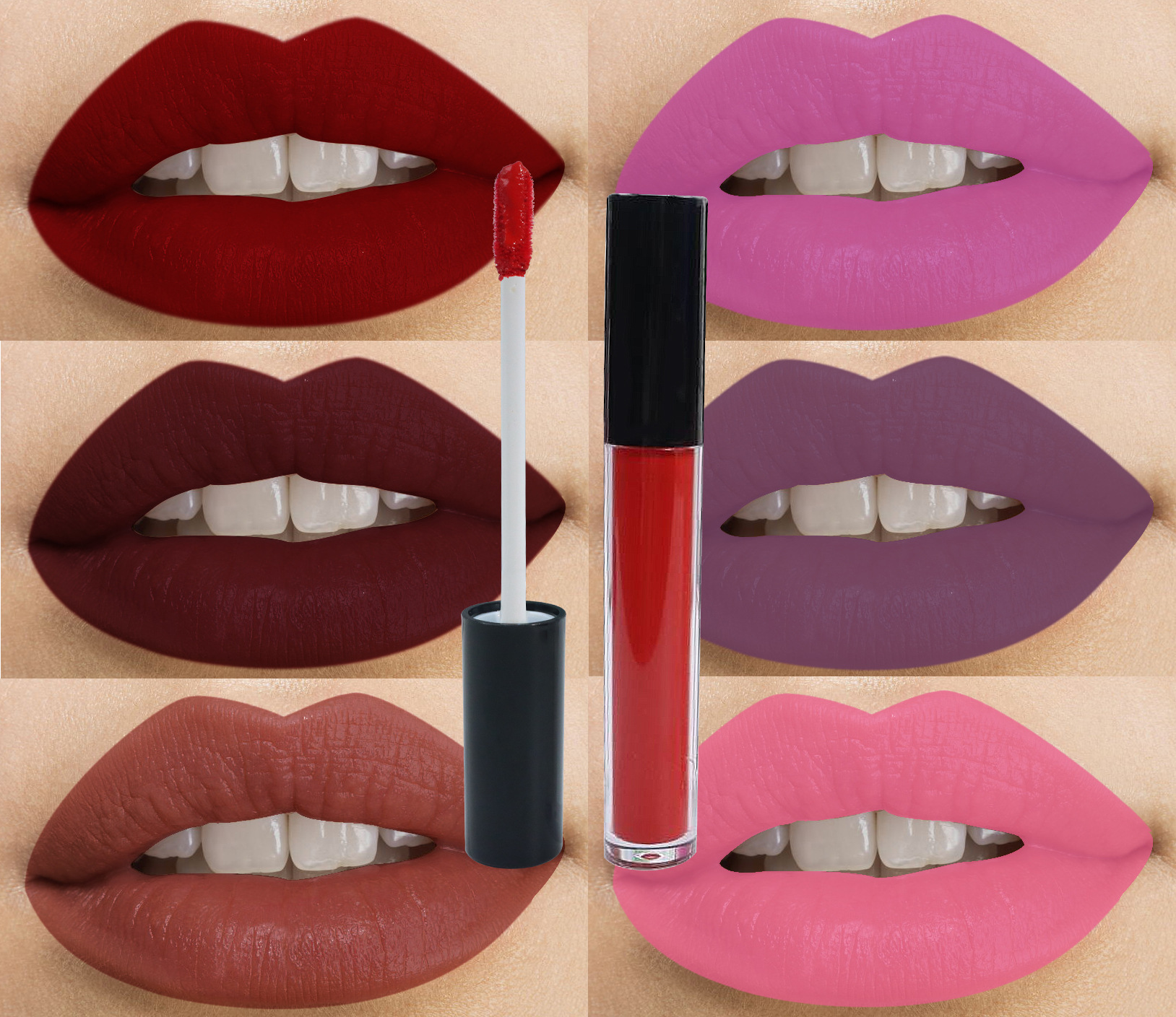 OEM Custom Velvet Lip Gloss Vendor Custom Lipgloss Private Label Matte Mashed Potato Texture Liquid Lipstick