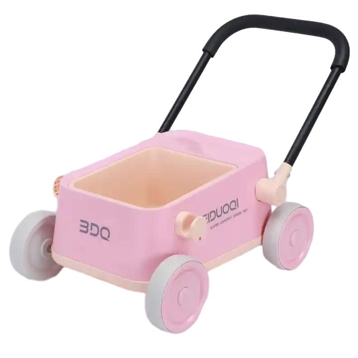 Kids Swing Car With Hand Push Baby Stroller Kindergarten Toys Toy Shopping Cart Storage Van For Kids/multi-purpose Baby Walker