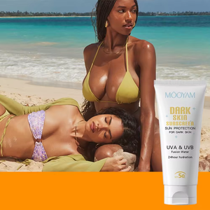 Private Label SPF 50 100ml Solar Cream Whitening Face Sunscreen Moisturizing Sunblock Dark Skin Sunscreen