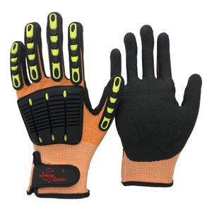 SRsafety ANSI HPPE Anti Cut 5 Safety Gloves Construction Sandy Nitrile Custom Building Gloves Impact Gloves