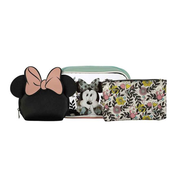 New FAMA Custom Pattern Mickey Makeup Women Zipper Bag Clear PVC Transparent Cosmetic Bag Sets