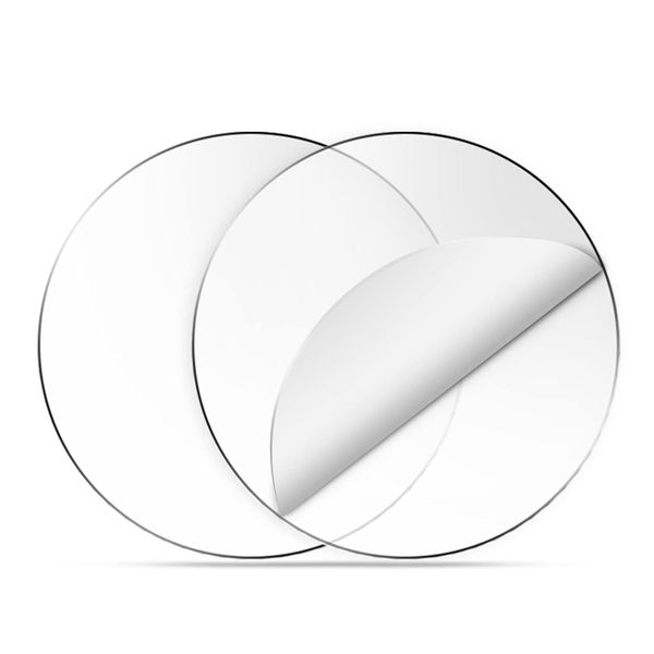 4 / 6 / 8 / 10 / 12 inches Transparent Acrylic Disc Plate Blank Desserts Display Tray Reusable Cake Circle
