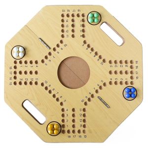 Classic wooden Board Game Strategy Competitive 2-6 Player Marbles and CardsFoldable Open in The Middle Jackaroo Game Set