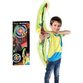 Children Luminous Archery Shooting Target Game Outdoor Sports Recurve Plastic Toy Bow and Arrow for Kids