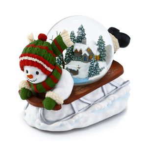 Cute children gift Christmas snow globe resin water ball home office decoration water globe