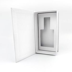 Pure white Custom logo luxury design black perfume packaging box empty perfume present boxes
