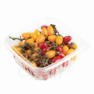 Clear Berry Fruit Clamshell Blister Blueberry Packaging Storage Hinge Box Containers Fresh Vegetables Packing Plastic Box Custom