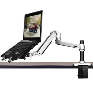 Aluminum Alloy Desktop Mount Ultra-long Arm Dual-use Laptop/ Monitor Holder Full Motion Notebook Bracket 8012-T