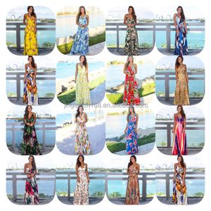 Hot new plus size dress gradient color long dress tight halter women