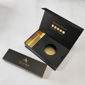 Hot Sell Luxury Hair Extension Packaging Box Customized Magnetic Rigid Paper Box For Wig Bundles With Gold Stamping