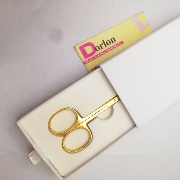 Professional Stainless Steel Nail & Eyebrow Scissors Sharp Cuticle Grooming Scissor with Metal Handle Boxed Personal Care Tool