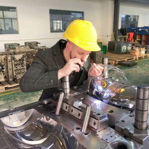 Customized white transparent Plastic Fashionable helmet Parts die cut mold Injection Mold plastic manufacture