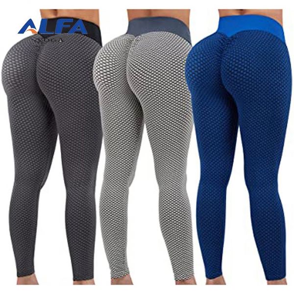 ALFA High Waist Tummy Control Gym Exercise Yoga Pants Sportswear Women Tiktok Butt Crack Leggings