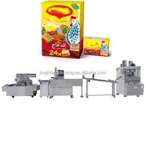 halal chicken bouillon cube making machine de chicken cube bouillon cubes pressing wrapping packaging machine line