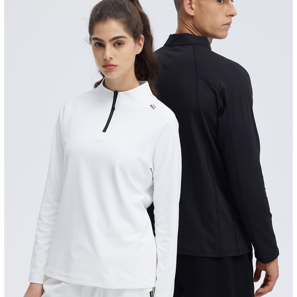 Quick Dry Crew Neck Crewneck Sports Bodybuilding Running T-Shirt Gym Fitness Golf Polo Half 1/4 Quarter Zip Pullover Shirt